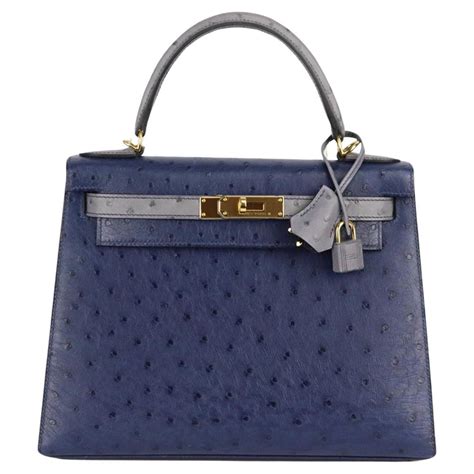 bolso hermes piel de avestruz|Precioso bolso Hermès Kelly 28 sellier en piel de avestruz.